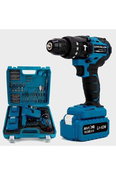 Genel Markalar Yeni Kömürsüz Akülü Darbeli Vidalama Matkap Seti Çift Batarya ...