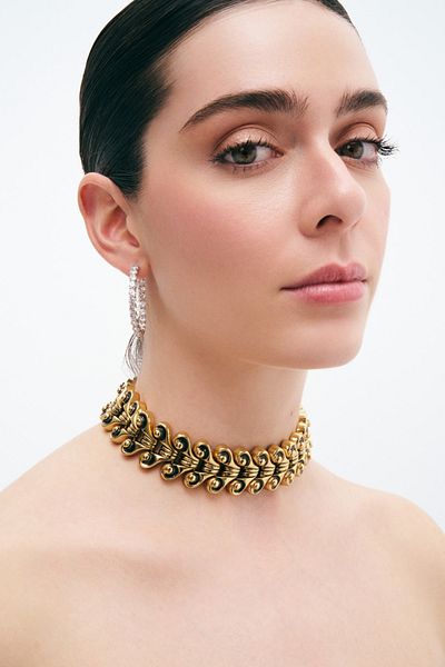 Mon Reve Glided Grace Gold Plated Choker Necklace