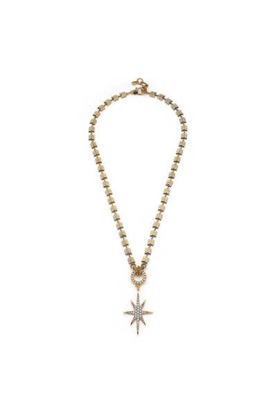 Mon Reve Shining Star Altın Kaplama Yıldız Zirkon Charm Zincir Kolye