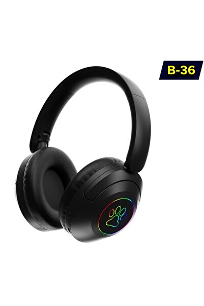 Concord Kulaklık Bluetooth B-36 Kablosuz Işıklı Radyolu Kulaküstü