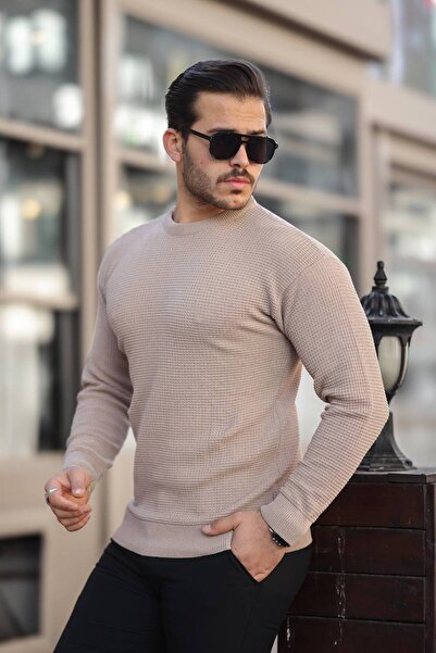 TMB Kare Triko Kazak Krem