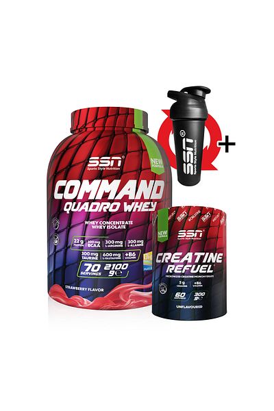 SSN Sports Style Nutrition Quadro Performance Combination 2 (Command 2.1 kg Strawberry Creati̇ne)