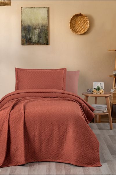 Kiğılı Home Cotton Single Bed Cover Set - 1 Pillow Case (160*220 cm)
