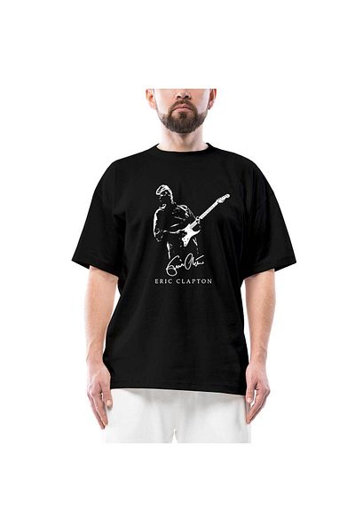 Z zepplin Μαύρο μπλουζάκι Eric Clapton Solo Oversize