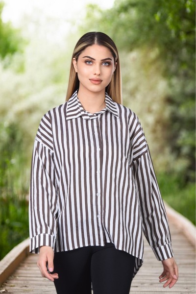 NEWCO STRIPED LONG SHIRT