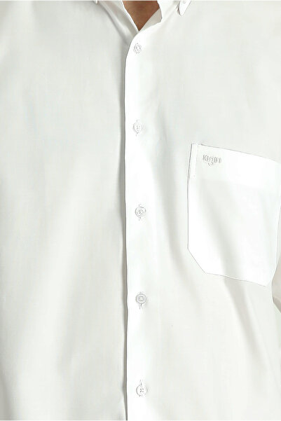 Kiğılı Μακρυμάνικο πουκάμισο με κανονική εφαρμογή από βαμβακερό γιακά με κουμπιά