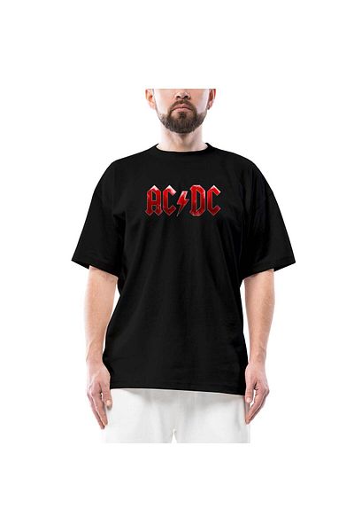 Z zepplin AC DC Distort Oversize Μαύρο T-Shirt