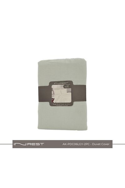 INREST Plain Single Duvet Set (Without Filling) 100% Cotton 2 Pieces ( one pillow case with duvet cover)