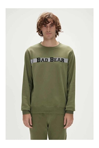Bad Bear REFLECT BEAR CREWNECK Haki Erkek Sweatshirt