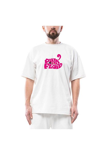 Z zepplin Pink Floyd Μαύρο Τ��τελές Λευκό T-Shirt