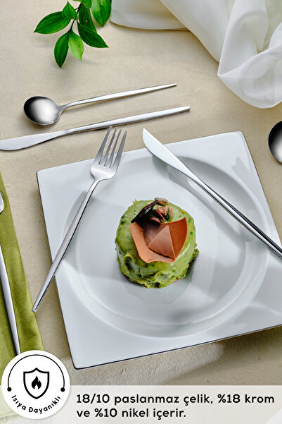 Karaca Orion 30dílná sada příborů z nerezové oceli pro 6 osob, platina