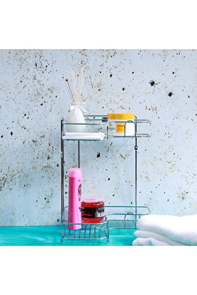 ROYALFORD 2 Tier Corner Rack- Rust Free Stainless Steel Rack