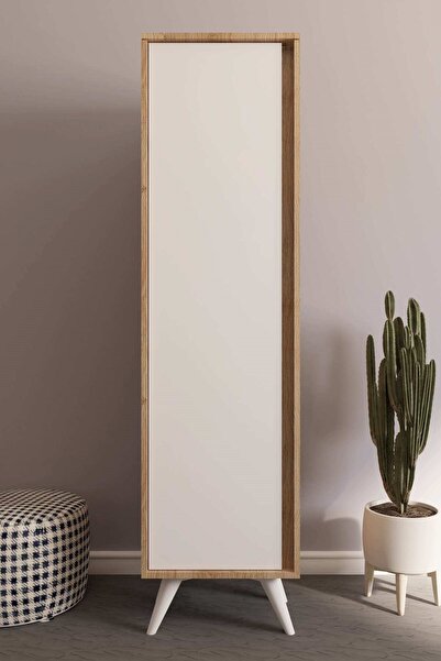 FUHO Ella Raflı Vestiyer Meşe-Beyaz