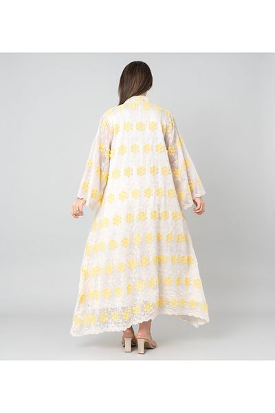 IKKXA Floral Aura Embroidered Jalabiya