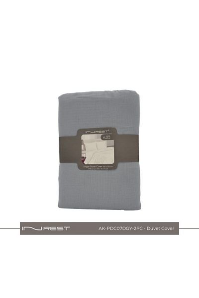 INREST Plain Single Duvet Set (Without Filling) 100% Cotton 2 Pieces ( one pillow case with duvet cover)
