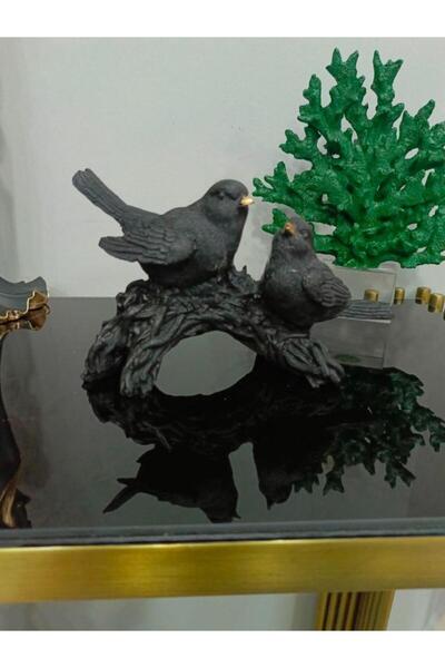 Mirsa Global kuş biblo 2 li dal üzerinde kuş biblo