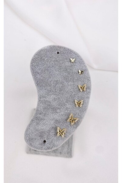 Sacha Accessories Kelebek Figürlü Gold Set Küpe