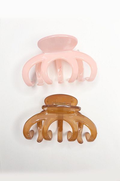 New Obsessions Octopus Model Luxury Plastic Large Hair Latch Buckle 2 Pack