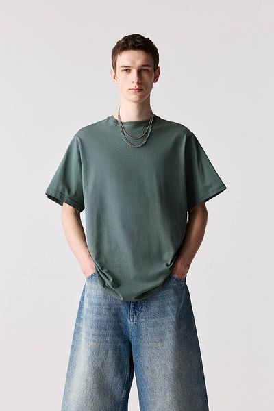Pull & Bear Basic short sleeve cotton T-shirt