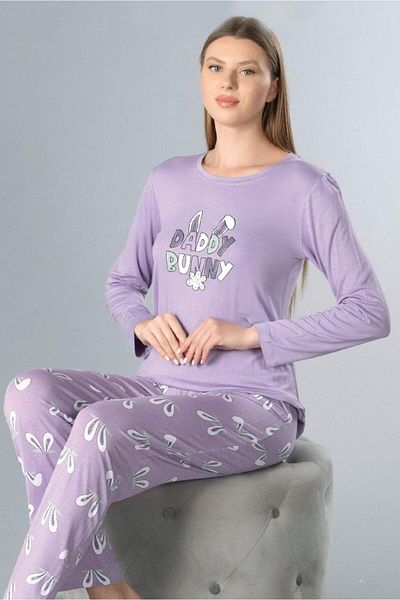 DOWRY Seasonal Long Sleeve Viscosa Pajama Set Soft Fabric 09-157