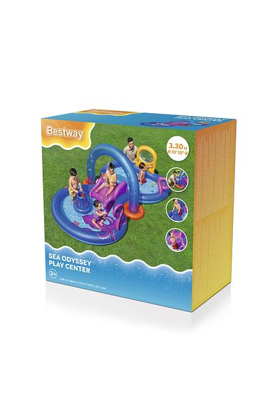 BESTWAY Play Center Sea Odyssey 330x188x117cm | Kiddie Pool with Slide | For Toddlers and Kids