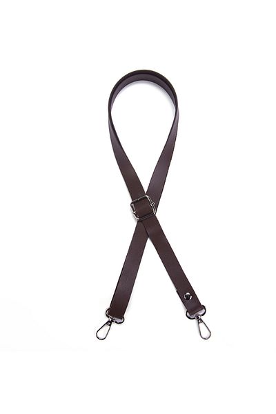Sultan Adjustable Leather Bag Strap 2 cm Brown