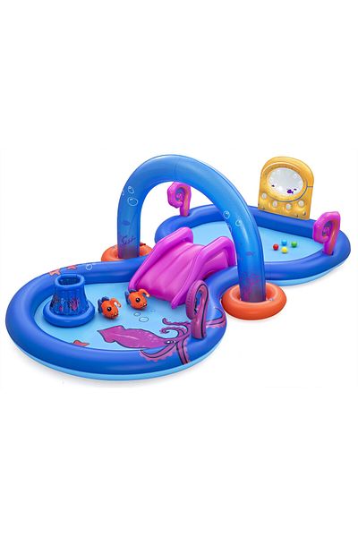 BESTWAY Play Center Sea Odyssey 330x188x117cm | Kiddie Pool with Slide | For Toddlers and Kids
