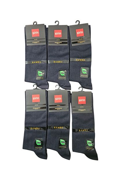 Şirin Bamboo Socks 40 44 6 Pairs Navy Blue