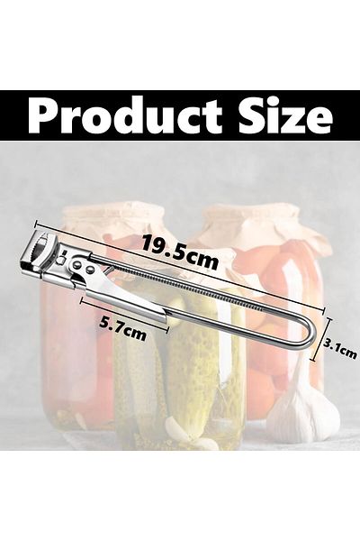 COOYA Adjustable Can Jar Bottle Opener, for Arthritis Hands, Stainless Steel Kitchen Gadget Can Lids