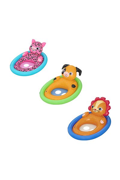 BESTWAY Float Lil Animal Baby Boat 71x56cm | Inflatable Ride-on | Pool Float | Summer Water Toy