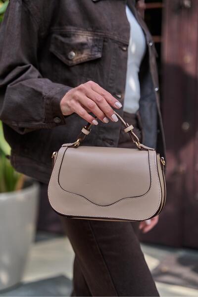 Madamra Mink Women's Covered Cross Strap Hand and Shoulder Bag