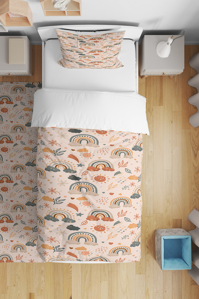 BelezaHome Bohemian Rainbow Single Baby Kids Bedding Set