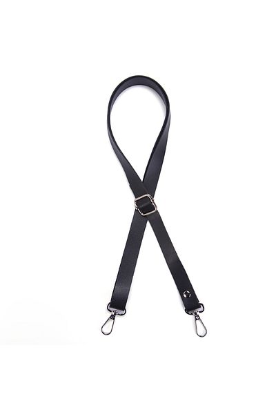 Sultan Adjustable Leather Bag Strap 2 cm Black
