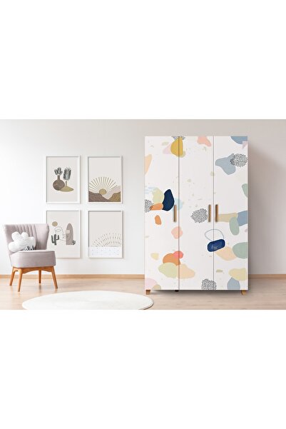 Vivense LEVA PİED GARDIROP, ATLANTİK BEYAZ, 3 Kapaklı