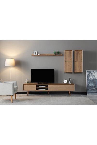 Vivense AVONA TV ÜNİTESİ, ÜST MODÜL, CEVİZ