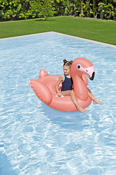 BESTWAY Rider Fancy Flamingo 138x107cm | Inflatable Ride-on | Pool Float | Summer Water Toy