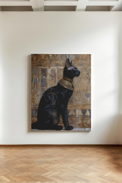 Tasarım Mısır Sfenks Kedisi - Kanvas Tablo