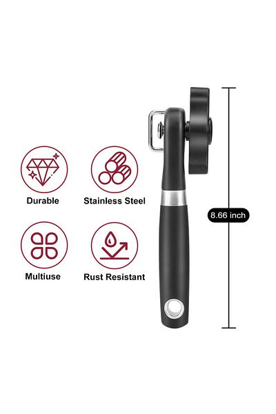 COOYA Can Opener Manual, Safe Cut Can Opener With Smooth Can Edge,  Stainless Steel