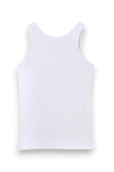 LAUMA White 5-Piece Wide Collar Combed Cotton Men's Undershirt