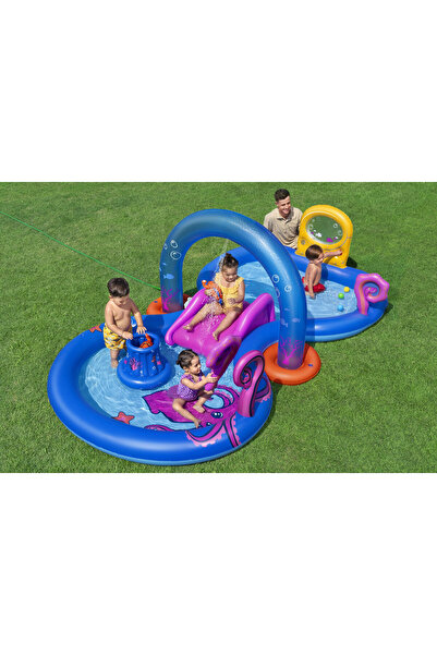 BESTWAY Play Center Sea Odyssey 330x188x117cm | Kiddie Pool with Slide | For Toddlers and Kids