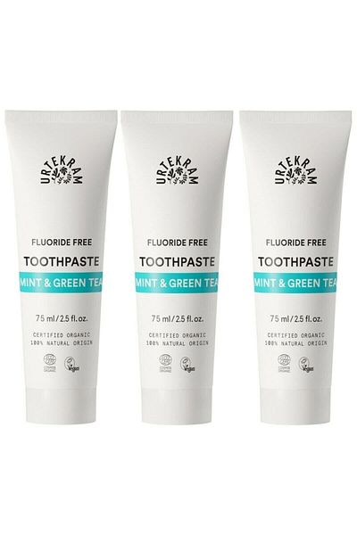 Urtekram Organic Mint & Green Tea Toothpaste 3X75Ml.