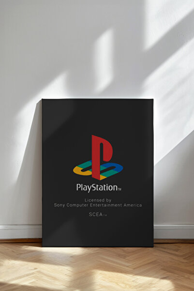 Tasarım Playstation Nostajik Logo - Kanvas Tablo