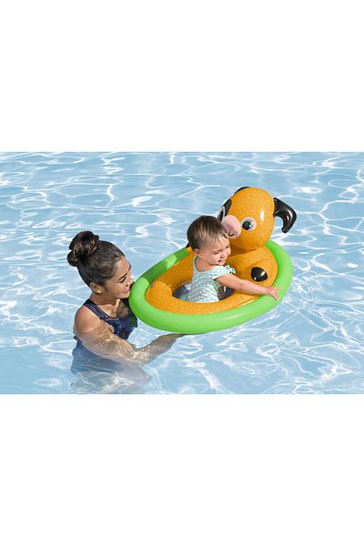 BESTWAY Float Lil Animal Baby Boat 71x56cm | Inflatable Ride-on | Pool Float | Summer Water Toy