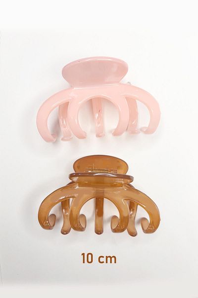 New Obsessions Octopus Model Luxury Plastic Large Hair Latch Buckle 2 Pack