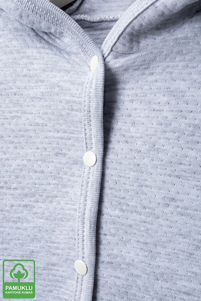Miniel Unisex Little Bear Organic Cotton 6-9-12-18 Months Quilted Baby Cardigan