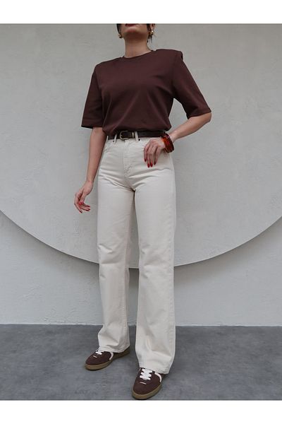 ESRAHELVACI Ecru Straight Orj Jeans