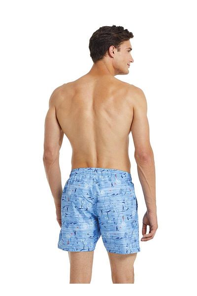 Blackspade Costum de baie pentru bărbați cu model albastru de mare C7T3N0O01