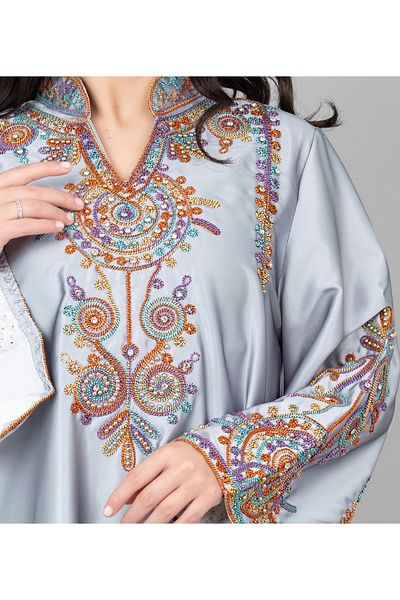 IKKXA Modern Embroidered Jalabiya