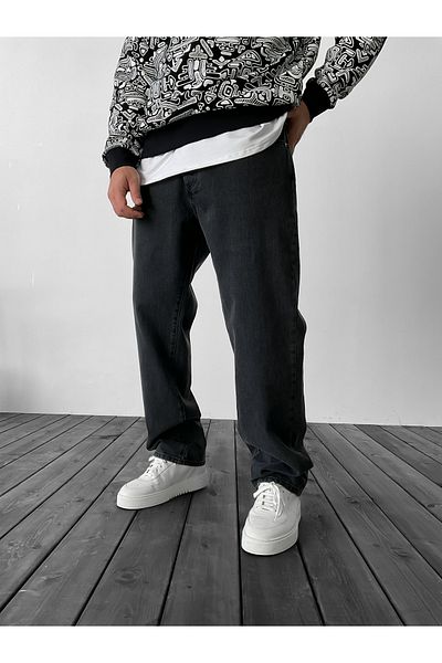 BYBASICMAN Black Baggy Jean - Ke-204