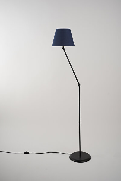 NAVEMU Cosby Metal Lambader Siyah-Lacivert (25x25x145 cm)